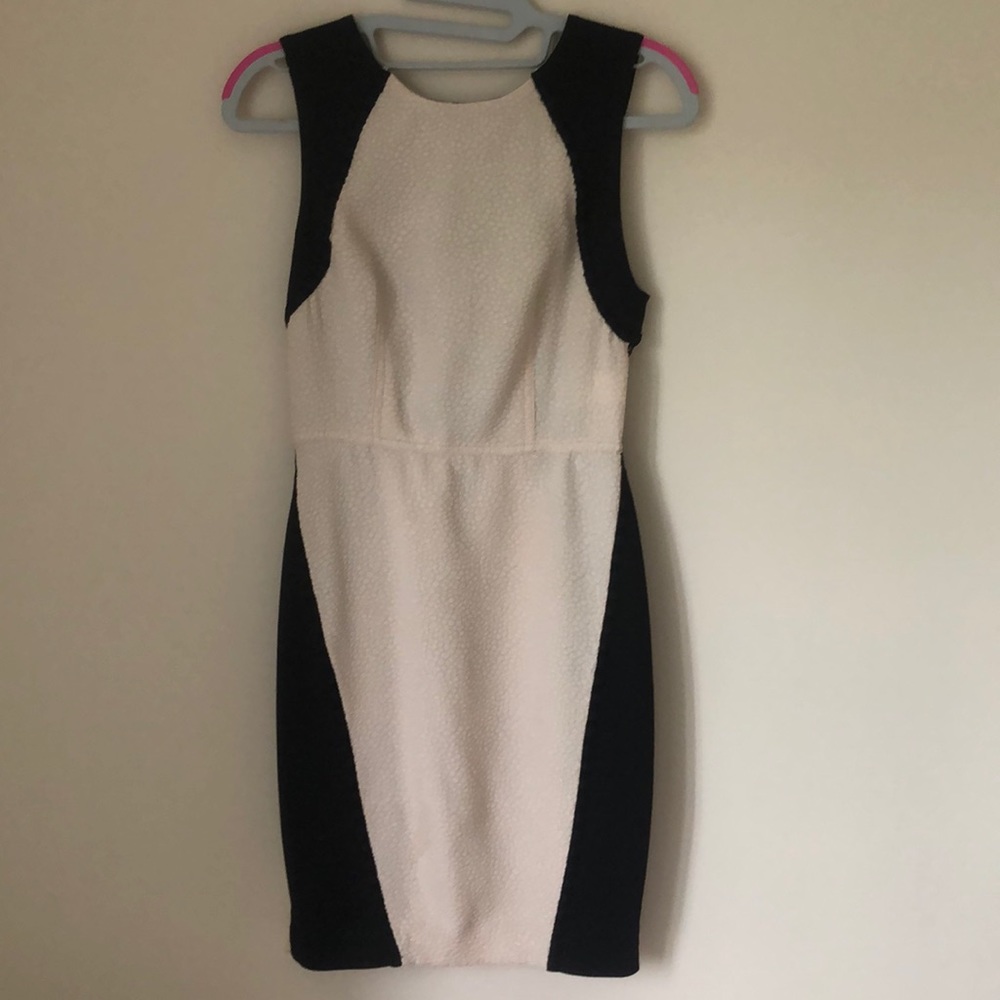 Rachel Roy black and pink lace dress